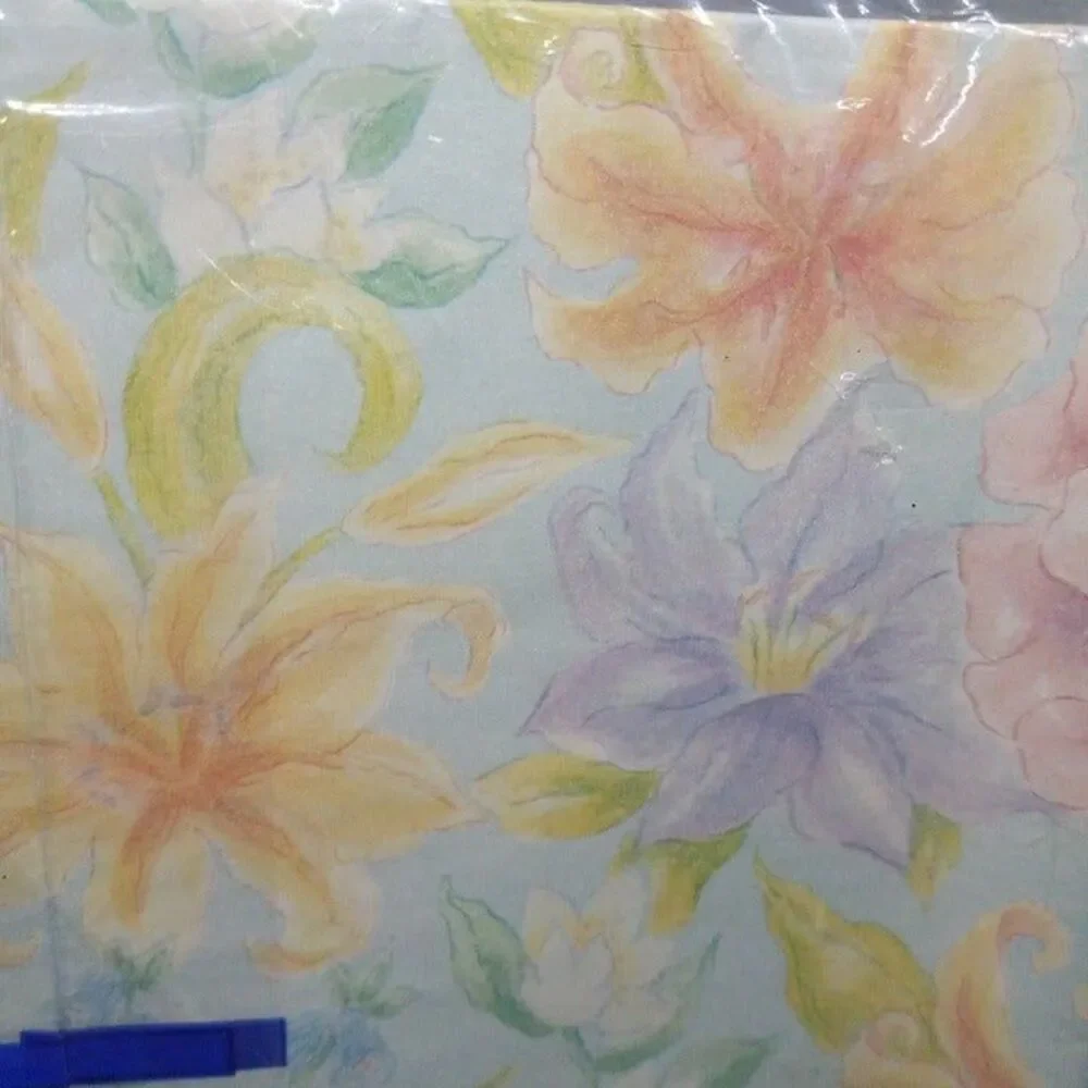 Vintage Cleo Gibson Greetings Floral Gift Wrap Sheets-Pastels-1980s-New